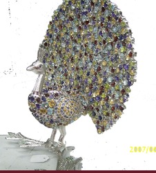 Manufacturers Exporters and Wholesale Suppliers of Silver Peacock Jaipu Rajasthan